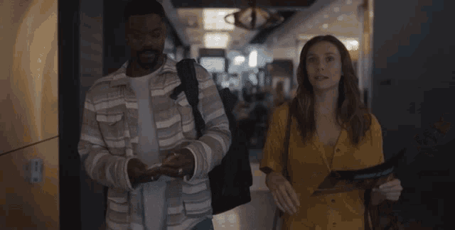 a man and woman are walking and the woman says you mean sex right