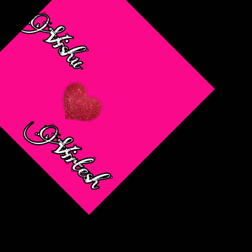 a pink square with a heart and the words i love you written in white