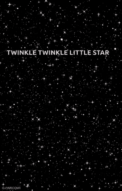 a twinkle twinkle little star is written on a black background