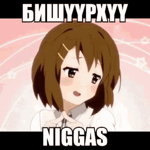 a cartoon girl with brown hair is making a funny face and says nigga .