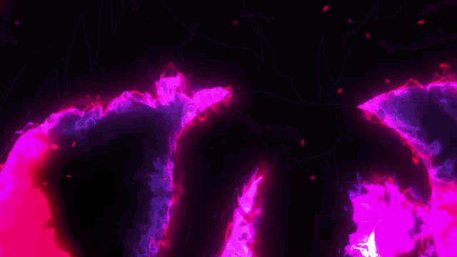 a silhouette of a demon with purple flames surrounding it