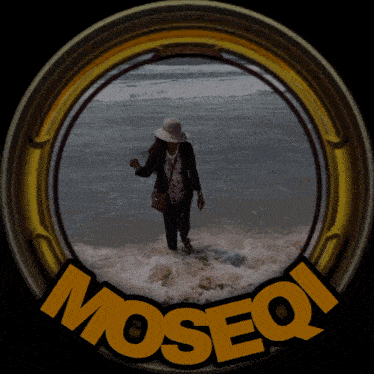 a picture of a woman in the ocean with the word moseoi on the bottom