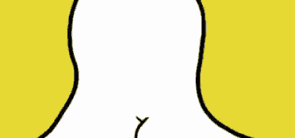a cartoon drawing of a ghost on a yellow background ..