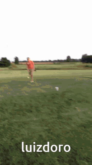 a picture of a man playing golf with the name luizdoro at the bottom