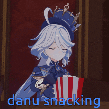danu snacking is written on a picture of a girl holding a popcorn