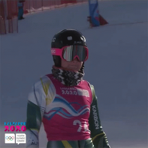 Skiing Youth Olympic Games GIF - Skiing Youth Olympic Games Arrived GIFs