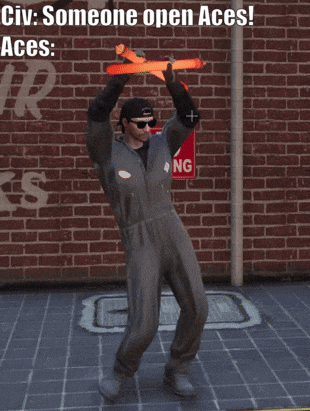 a man in overalls is holding glow sticks in front of a brick wall that says no parking