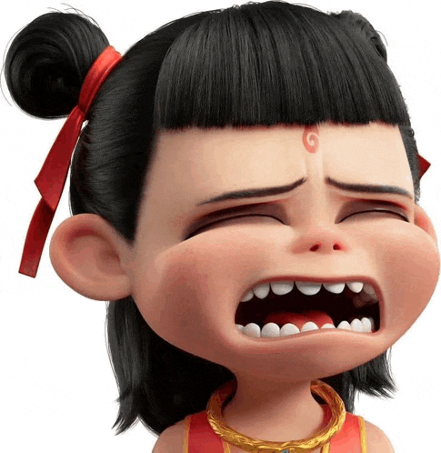 a cartoon character with a g on her forehead