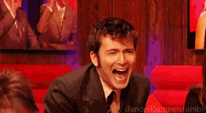 He'S...Laughing? GIF - David Tennant Lauging Happy GIFs