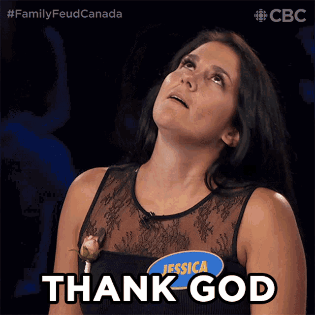 Thank God Family Feud Canada GIF - Thank God Family Feud Canada Thank You Jesus GIFs