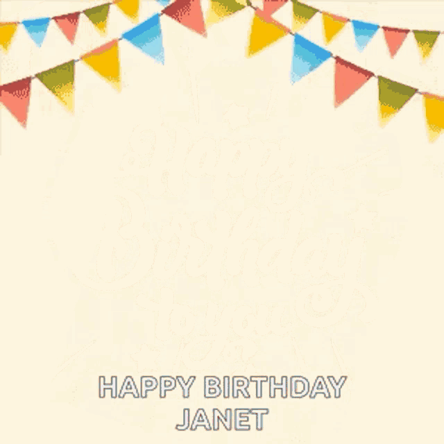 a birthday card with a gift box and balloons .