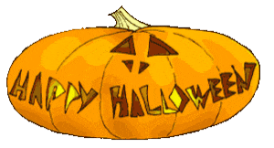a halloween pumpkin with the words happy halloween on it