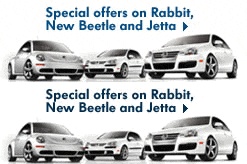 special offers on rabbit , new beetle and jetta