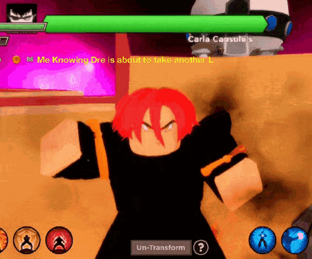 a screenshot of a video game with the words carla capsule 's on the top