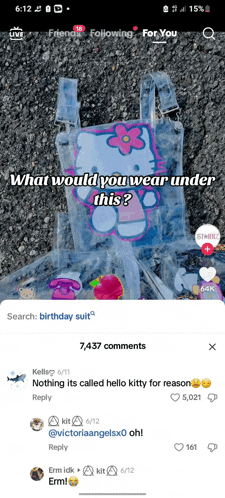 a screenshot of a hello kitty purse on a phone screen