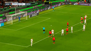 a soccer player covering his mouth with his hands during a uefa nations league match