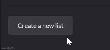 a computer screen asking what type of list are you creating