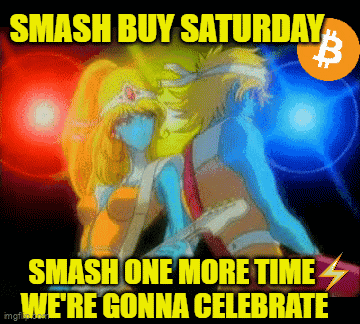 a poster that says smash buy saturday smash one more time we re gonna celebrate