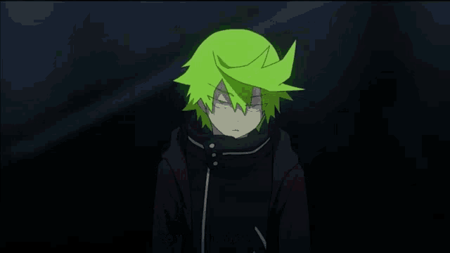 a green haired anime character says these weren t what i was after