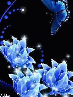 Blue Flowers GIF