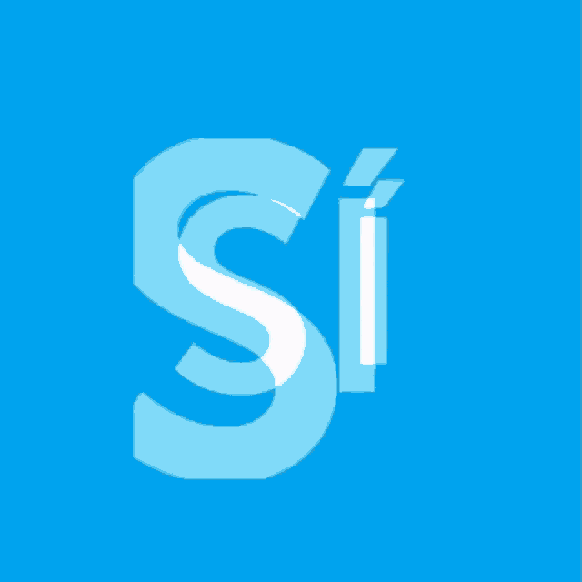 a blue background with a white letter m and j