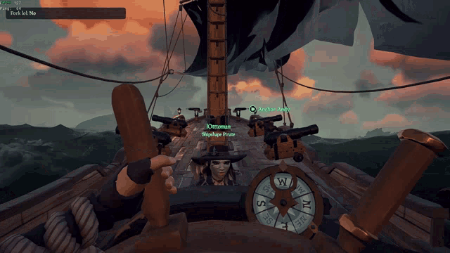 a screenshot of a video game shows a compass with the letters s and n on it
