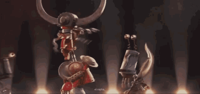 a skeleton with horns is surrounded by other skeletons and says " hit me baby one more time "