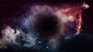 a galaxy with a black hole in the middle