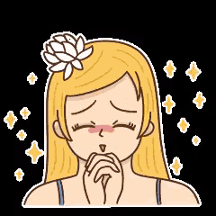 a cartoon of a woman with hearts in her eyes .