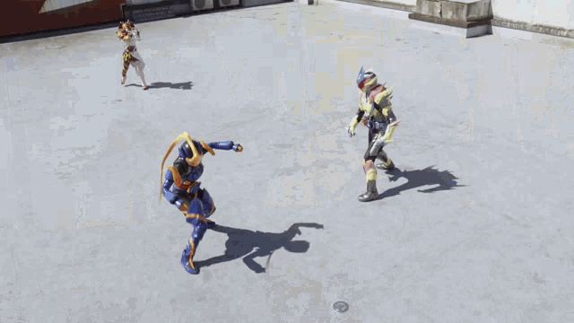 a video game scene with two soldiers fighting each other with lightning coming from the ground