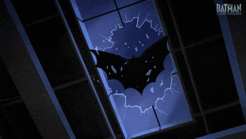 a batman cartoon is displayed on a screen