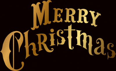 merry christmas is written in gold on a dark background