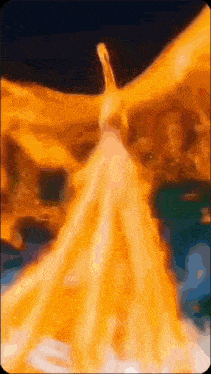 a painting of a woman in a gold dress with wings