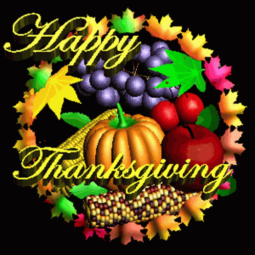 Happy Thanksgiving Fruits GIF - Happy Thanksgiving Fruits Leaves GIFs