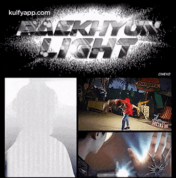 a collage of images with the words parkhyun light on the top