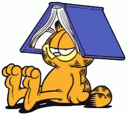 Garfield Book GIF - Garfield Book Silly GIFs