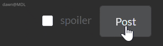 a mouse pointer is pointing at a button that says post