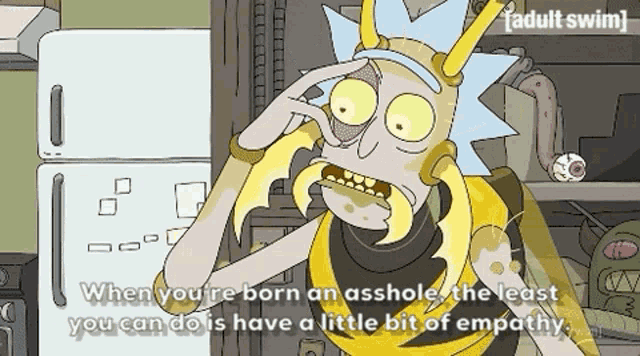 Wasp Rick And Morty GIF - Wasp Rick And Morty When Your Born An Asshole The Least GIFs