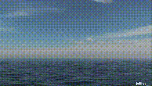 a red circle with a hexagon in the middle of the ocean