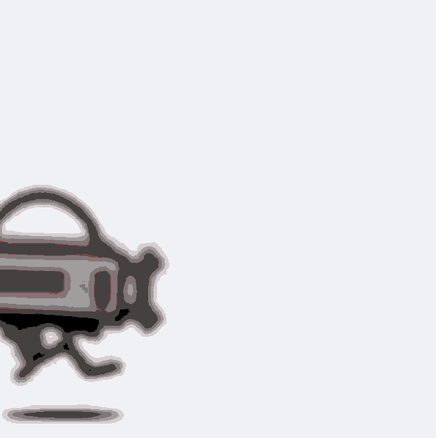 a blurred image of a gun with a red flame coming out of it .