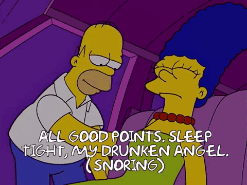 homer simpson and marge simpson from the simpsons