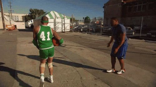 a basketball player with the number 41 on his back