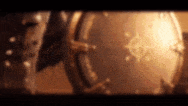 a close up of a door with a compass on it .