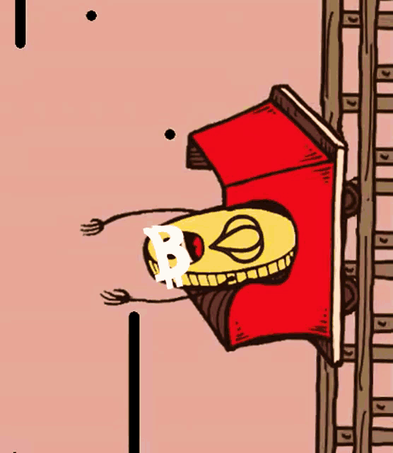a cartoon drawing of a roller coaster with the letter b on its face