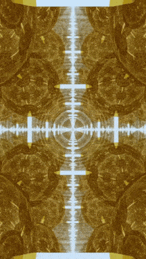 it looks like a kaleidoscope with a lot of circles and lines in it .