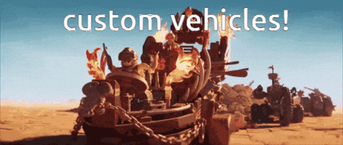 a picture of a car with the words custom vehicles written above it