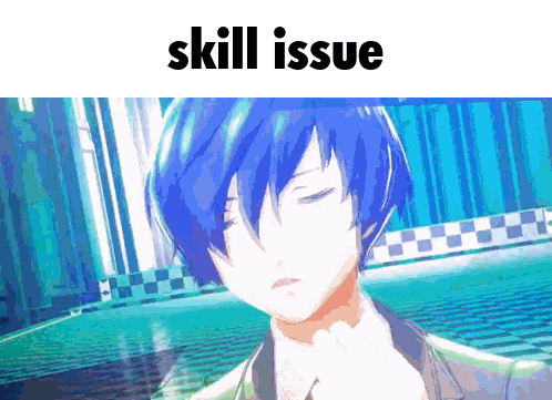 Skill Issue Makoto Yuki GIF - Skill Issue Makoto Yuki Persona 3 Reload GIFs