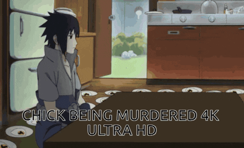 chick being murdered 4k ultra hd written on a cartoon