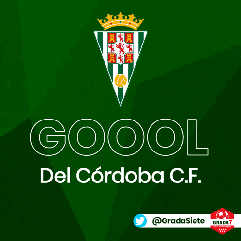 a green background with the word goool del cordoba c.f. on it