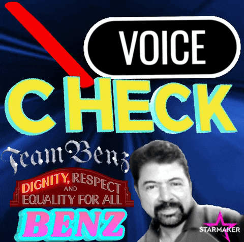 a man with a beard is on a poster that says voice check